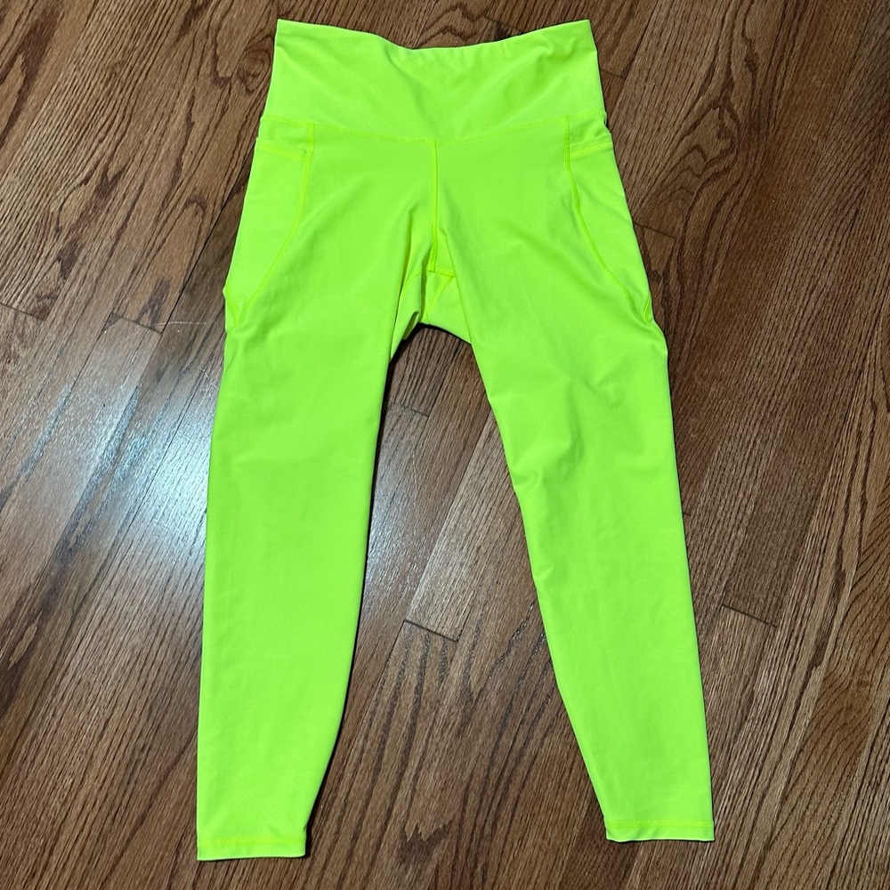 old navy: neon yellow 7/8 leggings